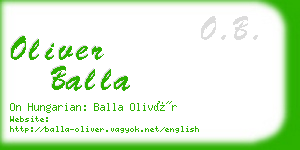 oliver balla business card